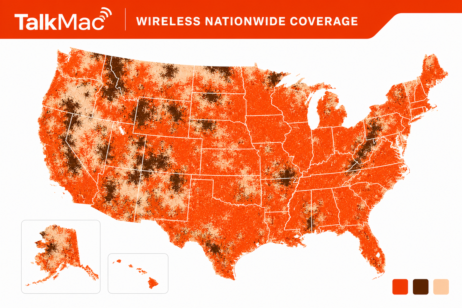 TalkMac nationwide coverage map